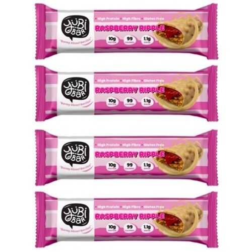 935514 4 X 35G BAR YUBI PLANT BASED PROTEIN BAR RASPBERRY RIPPLE FLAVOUR - Picture 1 of 2