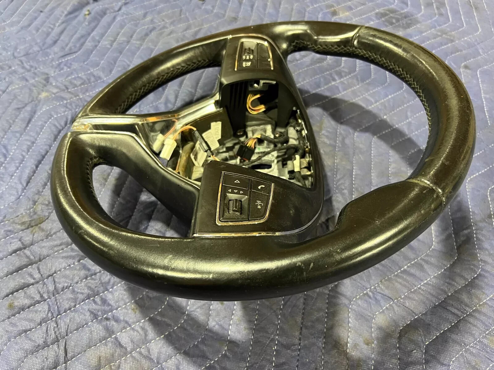 14-20 Maserati Ghibli M157 Quattroporte M156 Steering Wheel Black OEM