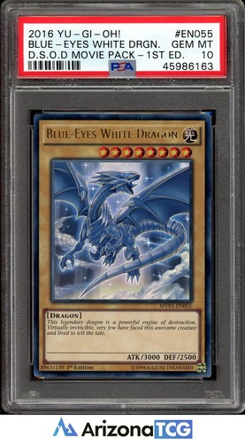 POP 13!!! PSA 10 2016 BlueEyes White Dragon MVP1-EN055 1st Edition D.S.O.D