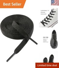 High-Quality Black Flat Shoe Laces 45  for Sneakers - Perfect Replacement