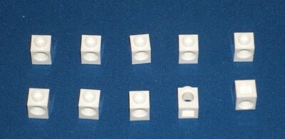 LEGO NEW 1x1 White Technic Brick with Hole (10x) 654101 Brick 6541