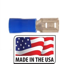 100 16-14 AWG FEMALE VINYL QUICK DISCONNECT .187 3/16" 5 mm Crimp Connector