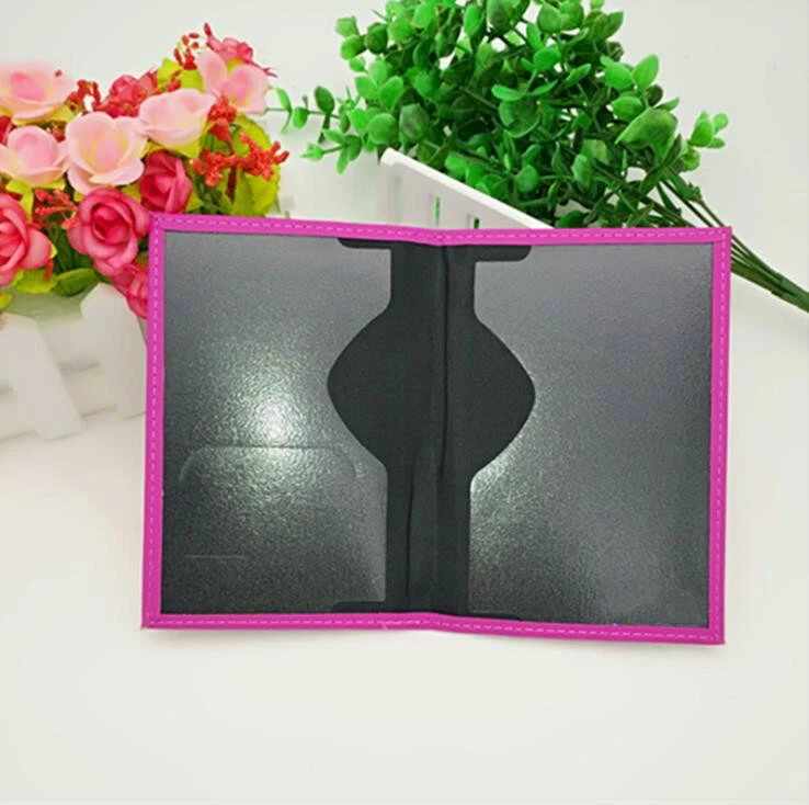 Funda de cuero con soporte para pasaporte Estuche de viaje Cartera EE. UU. Emblema Dorado Foto 3 de 4