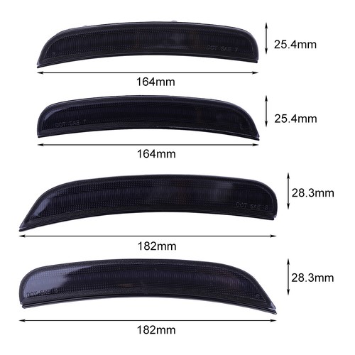 4PCS LED Side Marker Light Front & Rear For 2015-2021 Dodge Charger Smoked Lamp - Picture 5 of 9