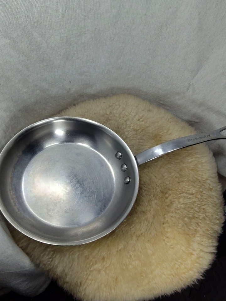 KITCHEN AID 10" SKILLET FRYING PAN STAINLESS STEEL WITH LONG HANDLE GOOD COND eBay