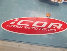 ICON WHITE/RED Sticker Decal  ORIGINAL OLD STOCK RACING