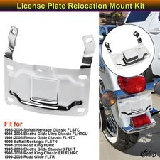 License Plate Relocation Mount Kit For Harley Softail Touring 86-08 Road King US