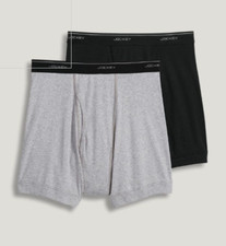 Big and Tall Jockey Classic Boxer Briefs Stay New Technology 12 Pieces GREY 3XL