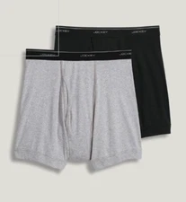 Big and Tall Jockey Classic Boxer Briefs Stay New Technology 12 Pieces GREY 3XL