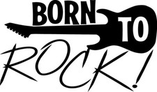 Born To Rock Decal Window Bumper Sticker Car Decor Music Band Roll Drums Guitar