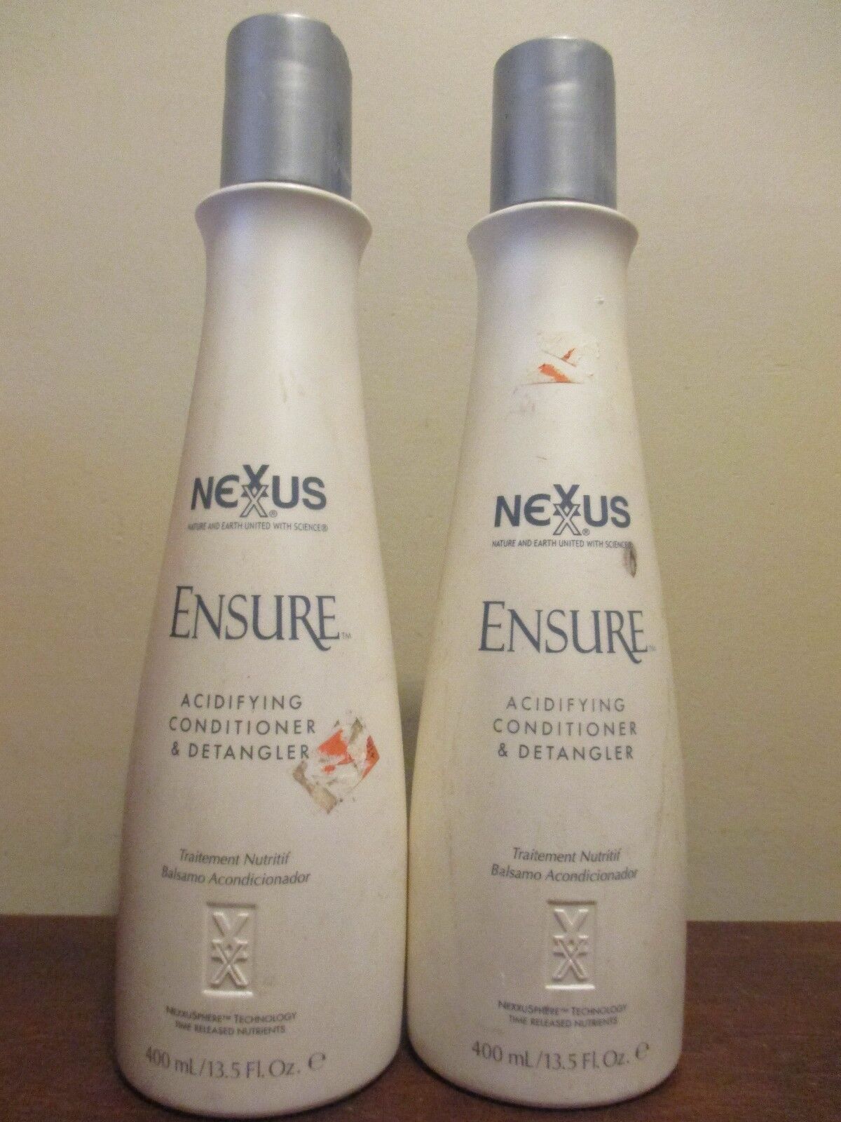 (2) Nexxus Ensure Acidifying  Detangler & Conditioner 13.5 oz each *Original
