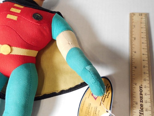 WB 1998 Robin Plush Batman Animated Series Play by Play 12.” w Tag Animated - Picture 5 of 12