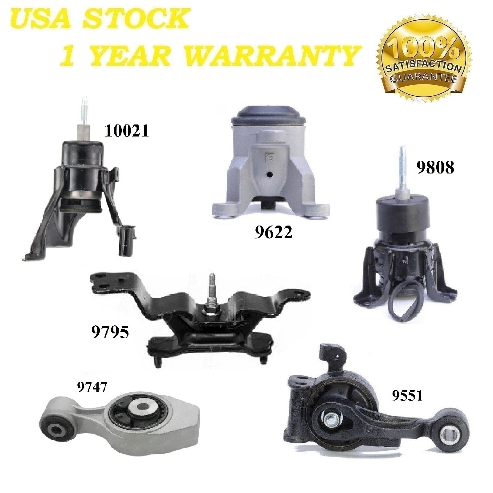 6PCS FRONT MOTOR & TRANS MOUNT FIT NISSAN MURANO 2015-2023,PATHFINDER 2013-2021