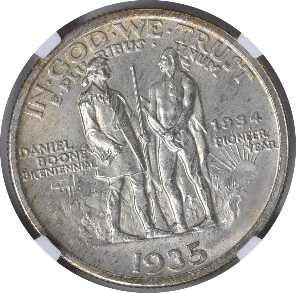 Boone Commemorative Silver Half Dollar 1935/1934 MS67 NGC - Image 4 of 4