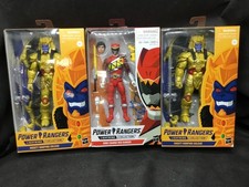 NIB Lot of  3  Lightning Power Rangers Dino Charge Red Ranger & Goldar Figures