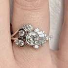 3.00Ct Moissanite Vintage Art Deco Style Engagement Ring 14K White Gold Plated