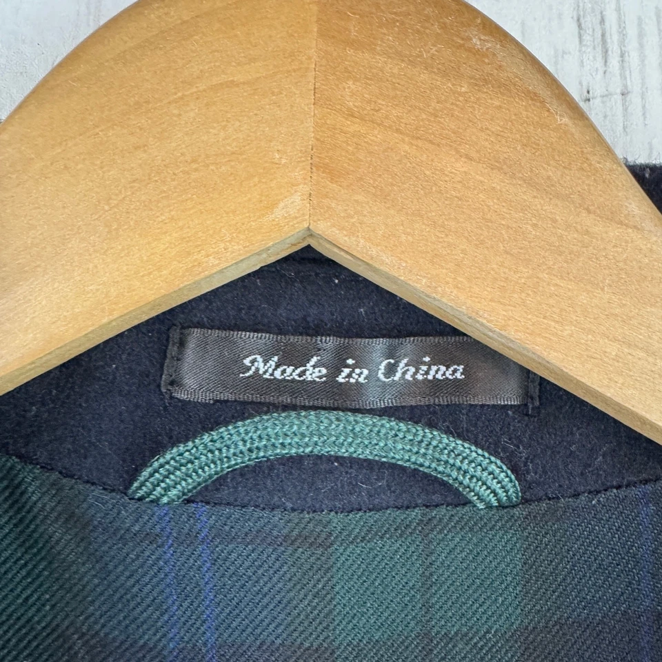 Ralph Lauren Navy Blue Wool-Blend Double Breasted Pea Coat Overcoat Size 40R - Image 3 of 4