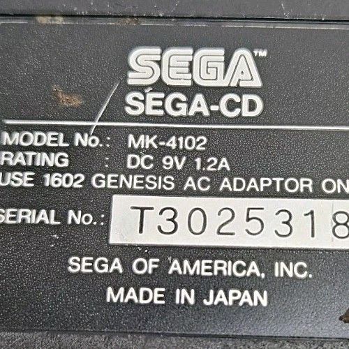 Sega CD Model 2 Console Black MK-4102 Parts Or Repair - Picture 7 of 7