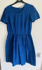 Boden Lace Dress A-Line Knee-Length 100% Cotton UK 10 Excellent Condition