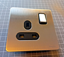 SCHNEIDER GU3410BSS. SINGLE SOCKET,STAINLESS STEEL black interior, SCREWLESS