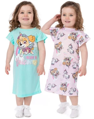Paw Patrol Multicolore Skye Chemise de nuit à manches courtes Fille - Photo 1/4