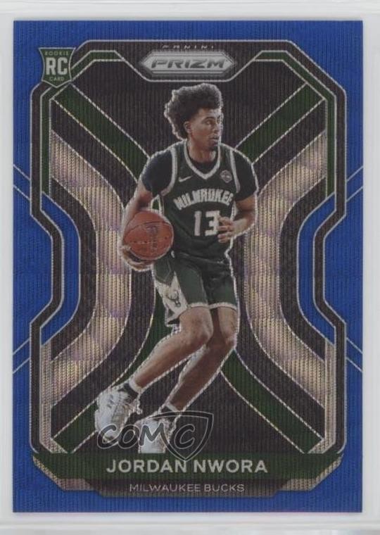 2020-21 Panini Prizm Blue Wave Prizm Jordan Nwora #273 Rookie RC hn8