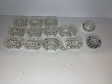 Vintage Crystal And Glass Salt Cellars Lot As Is Condition Broken