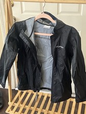 Columbia Boys Black Windbreaker/Rain Jacket Waterproof Hoodie, new with tags