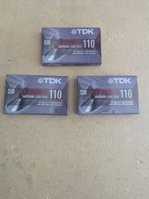 Three TDK PWR-110 Cassette Tapes For Sale. Never Used In Original Wrap. IEC 11.