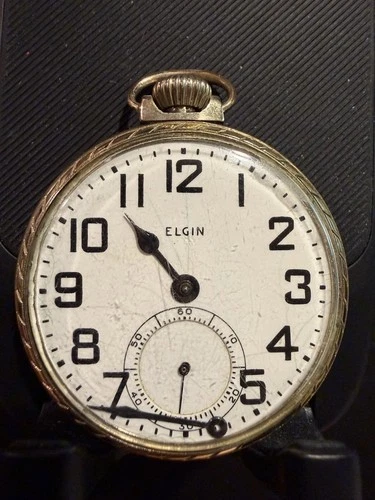 Elgin 16s grade 575 model 20 15j gold filled antique pocket watch not working