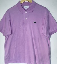 Lacoste Classic Fit Lavender Pink Pique Cotton Polo Shirt Men's Size L L1212