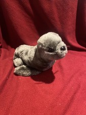 Vintage 1976 Dakin FINNEGAN SEAL Plush Toy Grey Gray Stuffed Animal Collectible