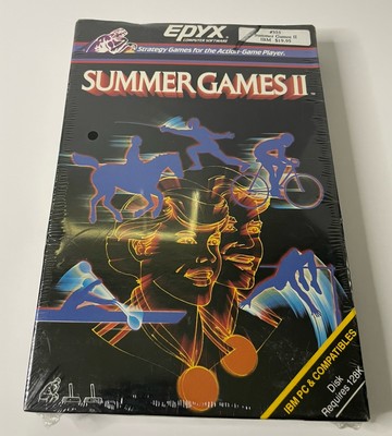 Summer Games II NEW SEALED IBM PC 1985 Epyx  Boxed PC Computer Game