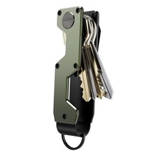 Key Organizer Compact Key Holder Metal Key Chain Minimalist One Size Army Green