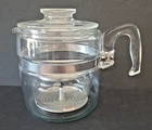 Vintage Pyrex Flame Ware 6 Cup  Perculator 7756-B Glass USA Made  NO STEM