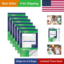 Adams Sales Order Book, 2-Part, Carbonless, White/Canary ,5-7/16 x 8-7/16 Inches