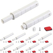 10 PCS 2.87 Inch Push to Open Cabinet Latch Lock Hidden Door Touch White