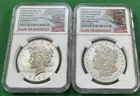 2023 S $1 Morgan & Peace Silver Dollar Reverse Proof Set FR NGC PF69 SF Label