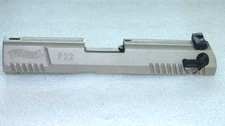 WALTHER P22 SLIDE, FIRING PIN, EXTRACTOR, ADJ REAR SIGHT, FRONT SIGHT .22 SILVER
