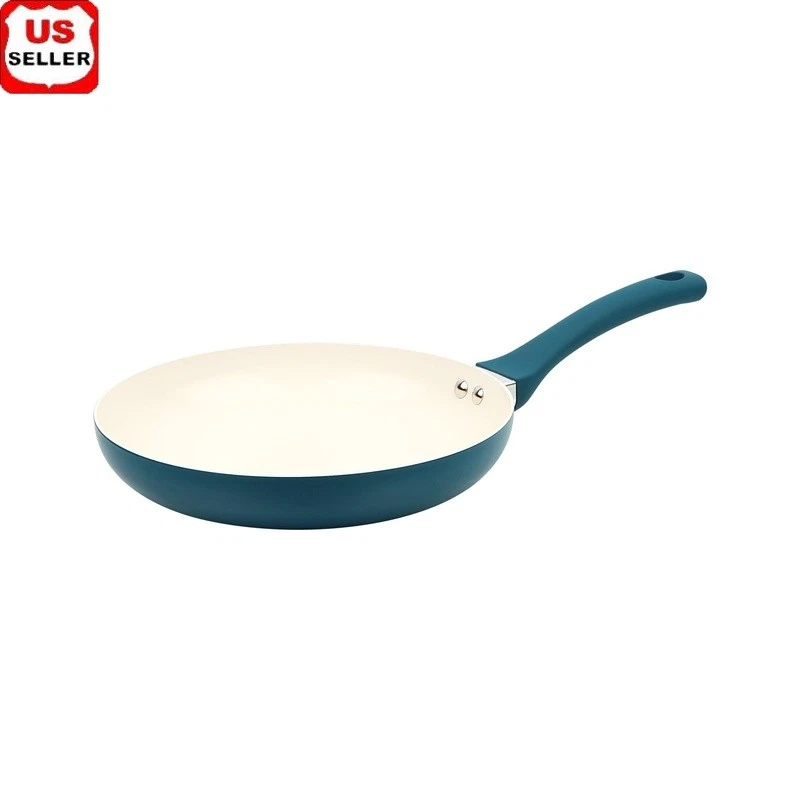 Ceramic Nonstick 10 Inch Frypan Aluminum Riveted Handle Easy Clean Cooking New