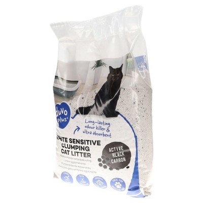 Duvo+ Katzenstreu White Sensitive Black Carbon 12 kg, NEU