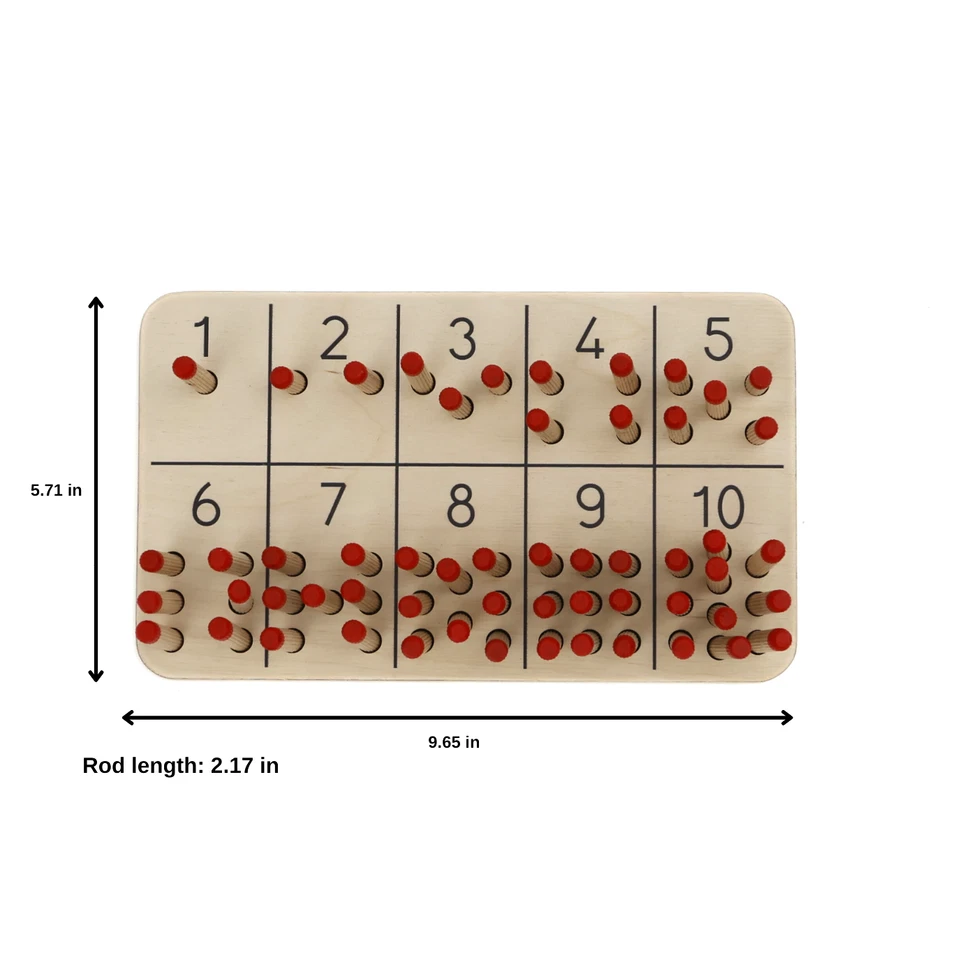蒙台梭利木制计数玩具-教育学前数学游戏 3 岁以上 — 第 3/4 张图片