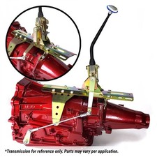 Ford Aod Side Action Shifter Kit 12 Black Arm W Bend And Billet Knob M Lokar