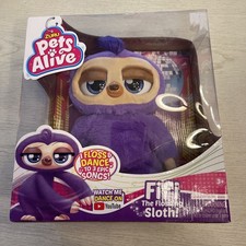 NIB Pets Alive Fifi The Flossing Sloth Dance 3 Songs Purple Zuru 2020
