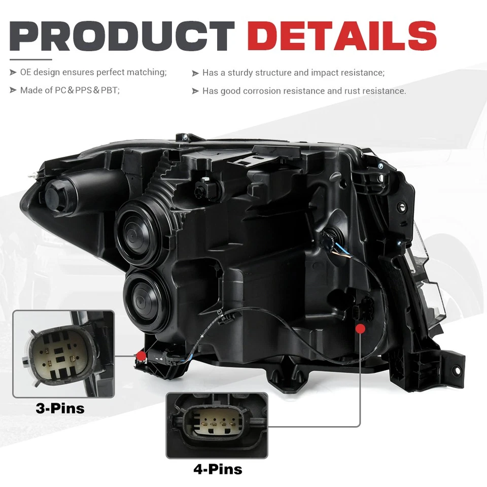 For 2018-2021 Ford Expedition LED Left Right Headlight JL1Z13008J JL1Z13008K - Image 2 of 4