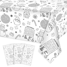 Christmas Tablecloth Christmas Activity Paper Tablecloth 3 Pack Christmas Santa
