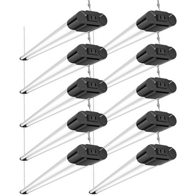 Bbounder 10 Pack Linkable LED Utility Shop Light, 4400 LM, 6500K Cool Dayligh...