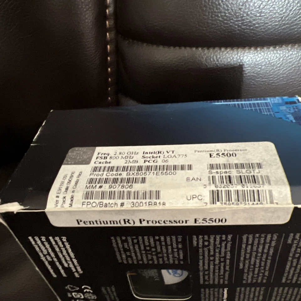 Intel Pentium Dual-Core E5500 2.80 GHz LGA 775 Desktop CPU SLGTJ - Image 3 of 4