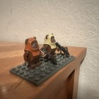 LEGO Ewok Minifigures Lot of 2 with Bow Weapons Accessories, Brown & Tan — photo 2