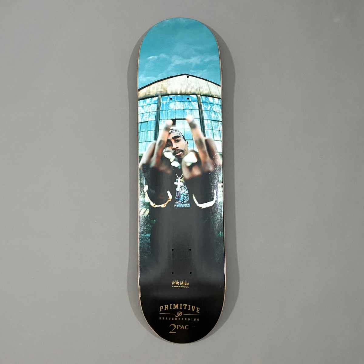 Rare PRIMITIVE SKATEBOARDS 2PAC SHAKUR SKATEBOARD DECK Mike Miller
